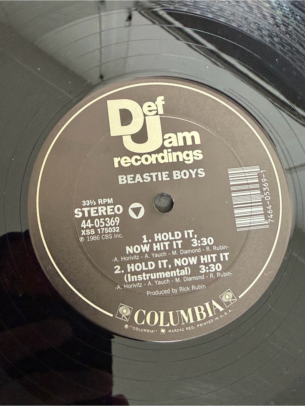Beastie Boys Hold It Now Hit It  45 7” hip Hop Rap 195 Promo Def Jam NM